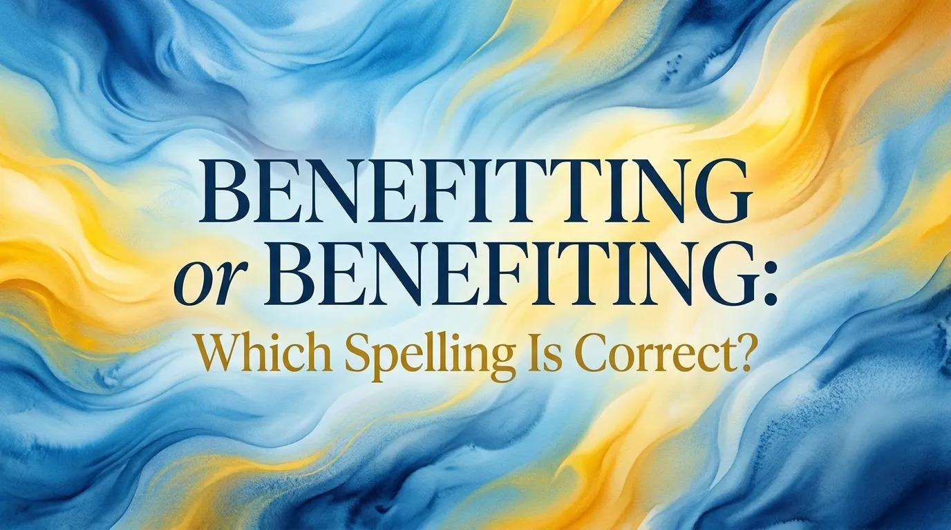 Benefitting or Benefiting