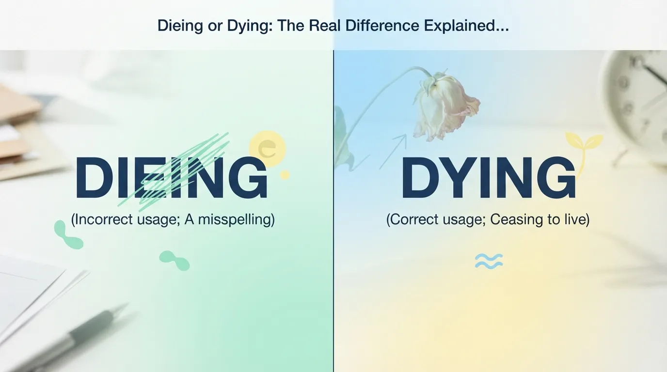 Dieing or Dying