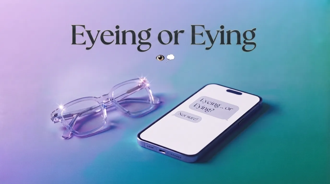 Eyeing or Eying