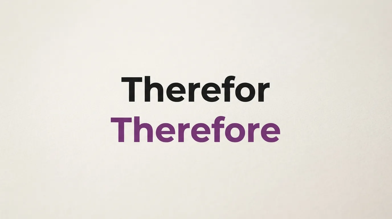 therefor or therefore