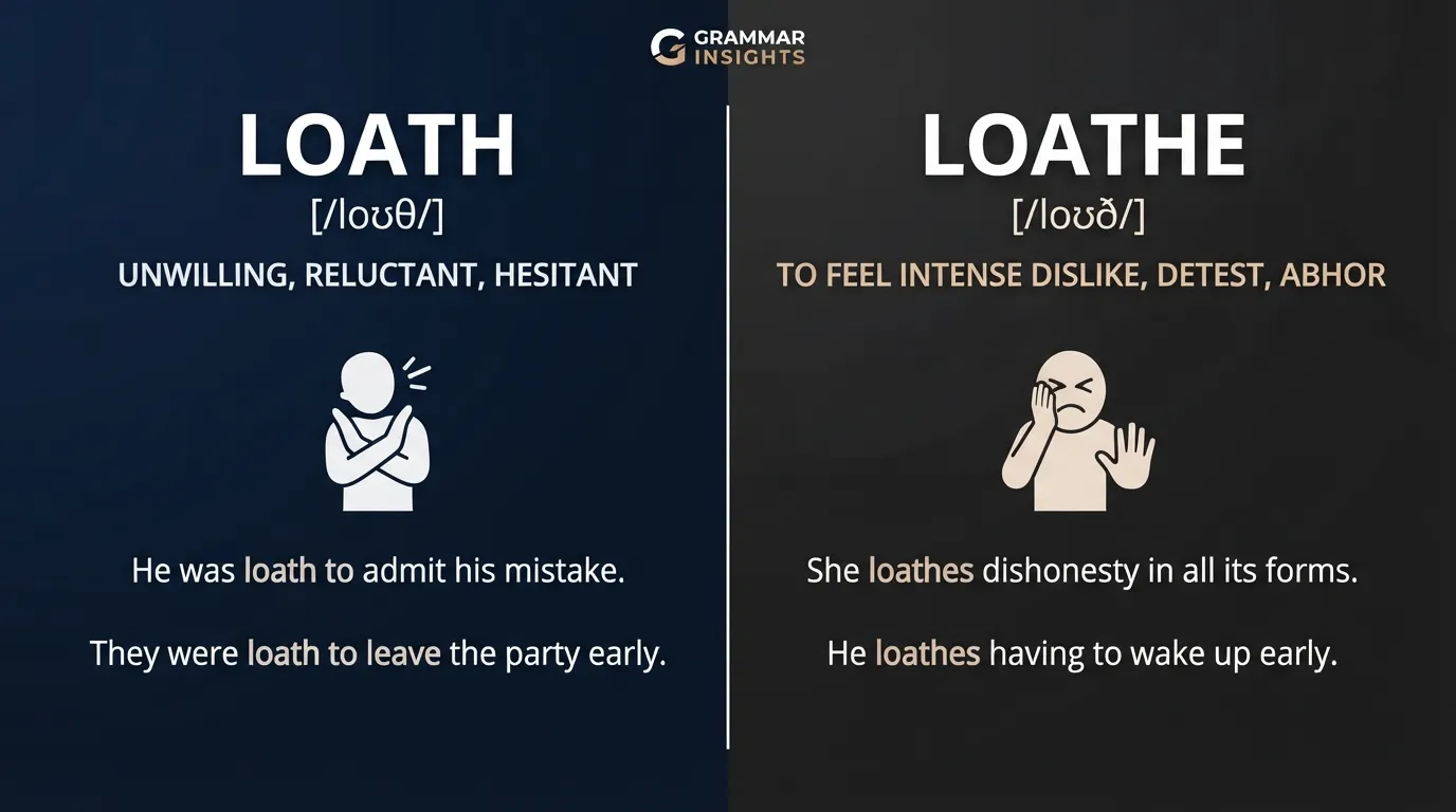 Loath or loathe
