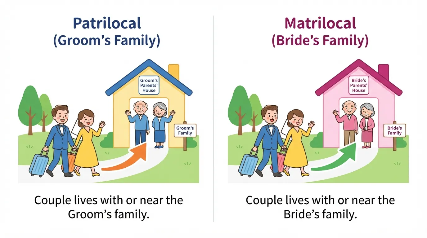 Patrilocal or Matrilocal