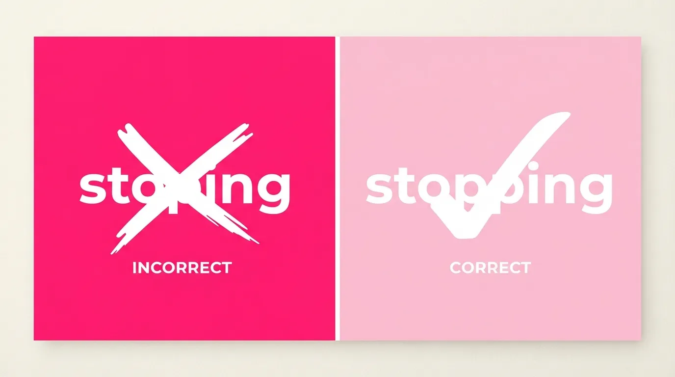 stoping or stopping