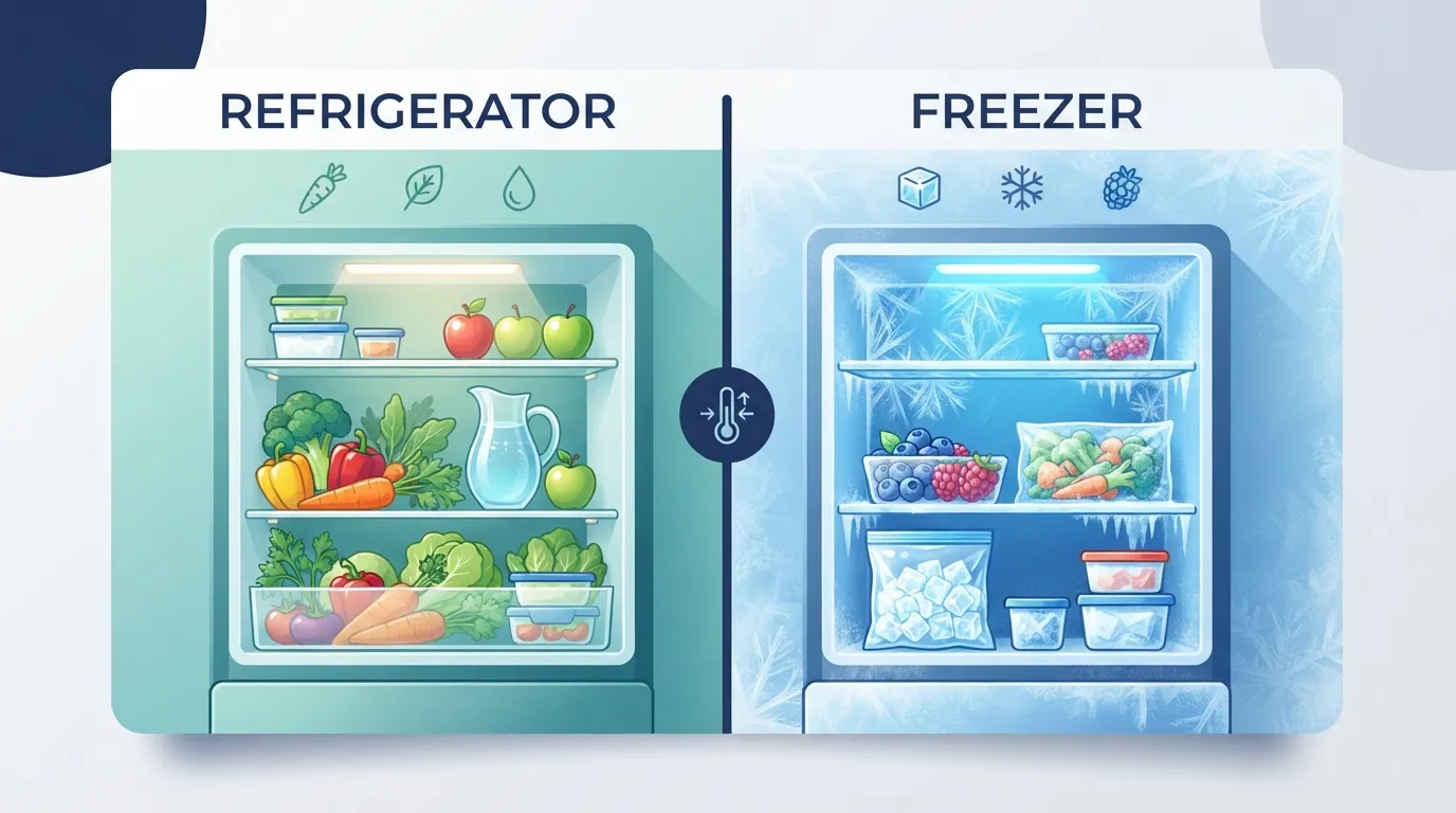 Fridge vs freezer
