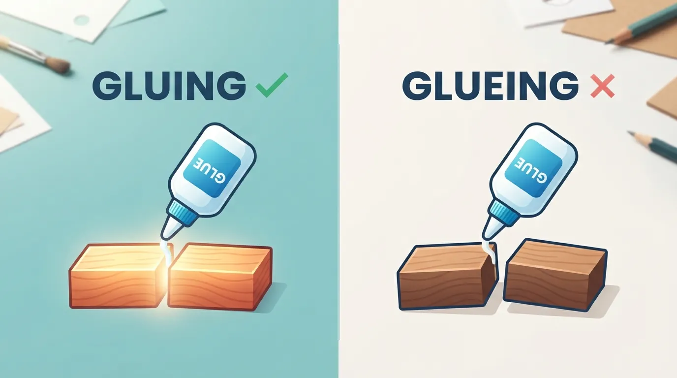 Gluing or glueing