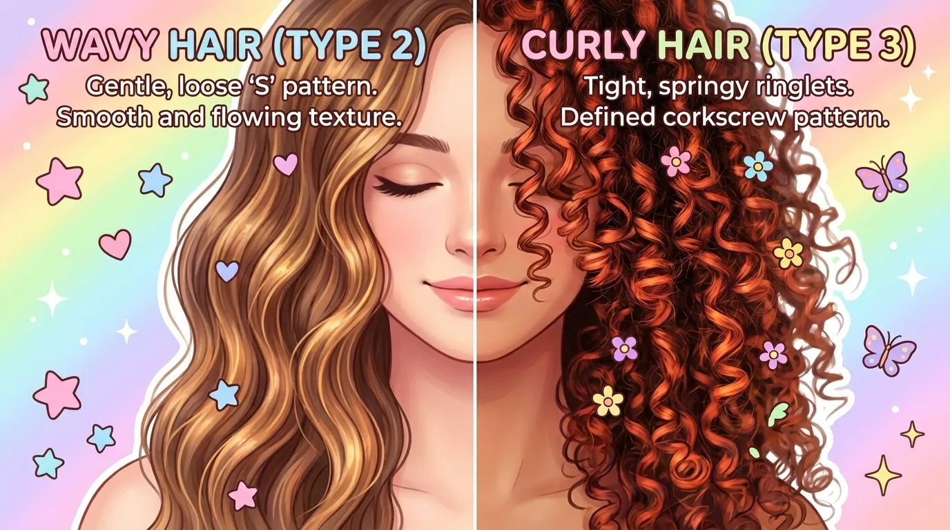 Wavy hair vs curly hair